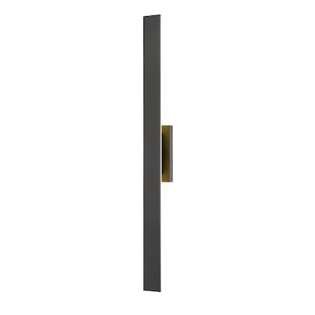 Z-Lite Stylet Outdoor Wall, 4-Light, 4.75 In.W x 48 In.L x 3.75 In.H, Sand Black/White 5006-48BK-LED